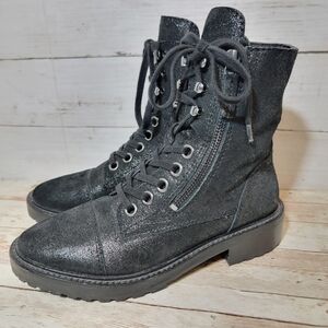 Paige New Marline metallic combat boots